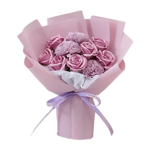 Bothyi - Ramos De Rosas Flor De Jabón Para El Día De San Valentín Día Del Maestro Ocasiones Especiales Violeta