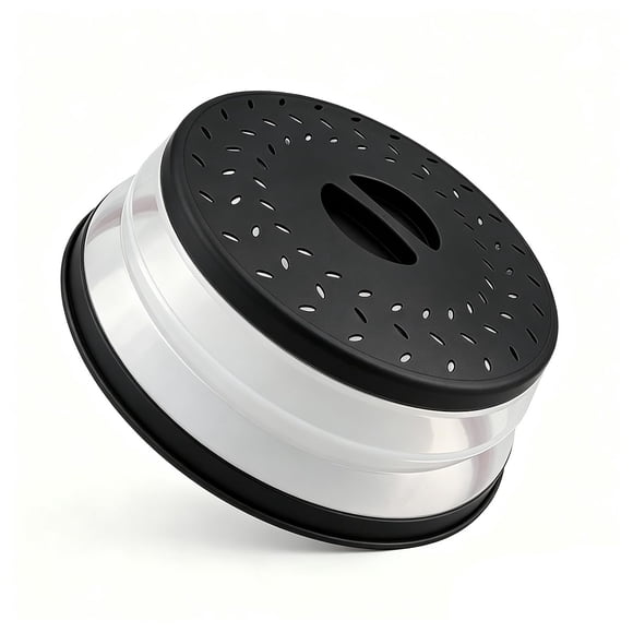 Tapa anti salpicaduras para microondas JYYHSF plegable 31 cm negro