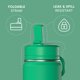 thumbnail image 2 of Botella de agua Hydrapeak 400 ml con tapa de pajilla color jade, 2 of 9