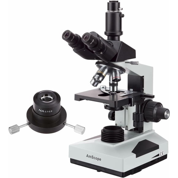 Microscopio AmScope T490-DK Trinocular de campo claro y oscuro