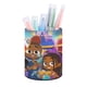thumbnail image 1 of Súper Sema-theme Cylinder Pen Holder Pencil Organizer with Flannel Lining PVC Leather Material Cardboard Base for study work 10*8CM, 1 of 6