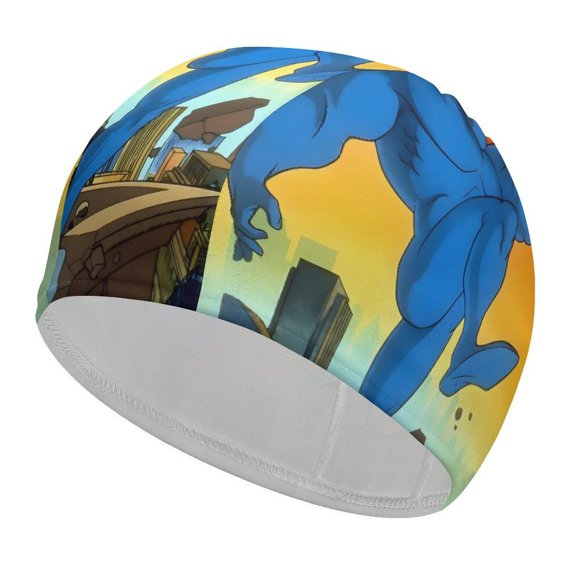 The Tick Gorro de Natación de Licra, Gorro de Baño de Tela Cómoda, Gorro Elástico Antideslizante para Hombres, Mujeres y Niños