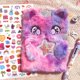 thumbnail image 4 of Diario de peluche EABUY para niñas con candado y llaves - Tamaño A5 (21,1 cm x 15 cm) - Set de regalo, 4 of 6