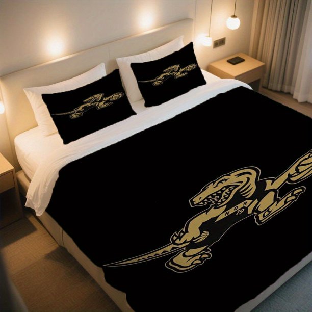 North TRex Basketball Logo Duvet Cover Set Easter a ThreePiece bedding