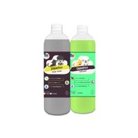 Mascokits - Pack Shampoo P/ Perro Pelaje Negro Orgánico +Anti Pulgas 1Lt