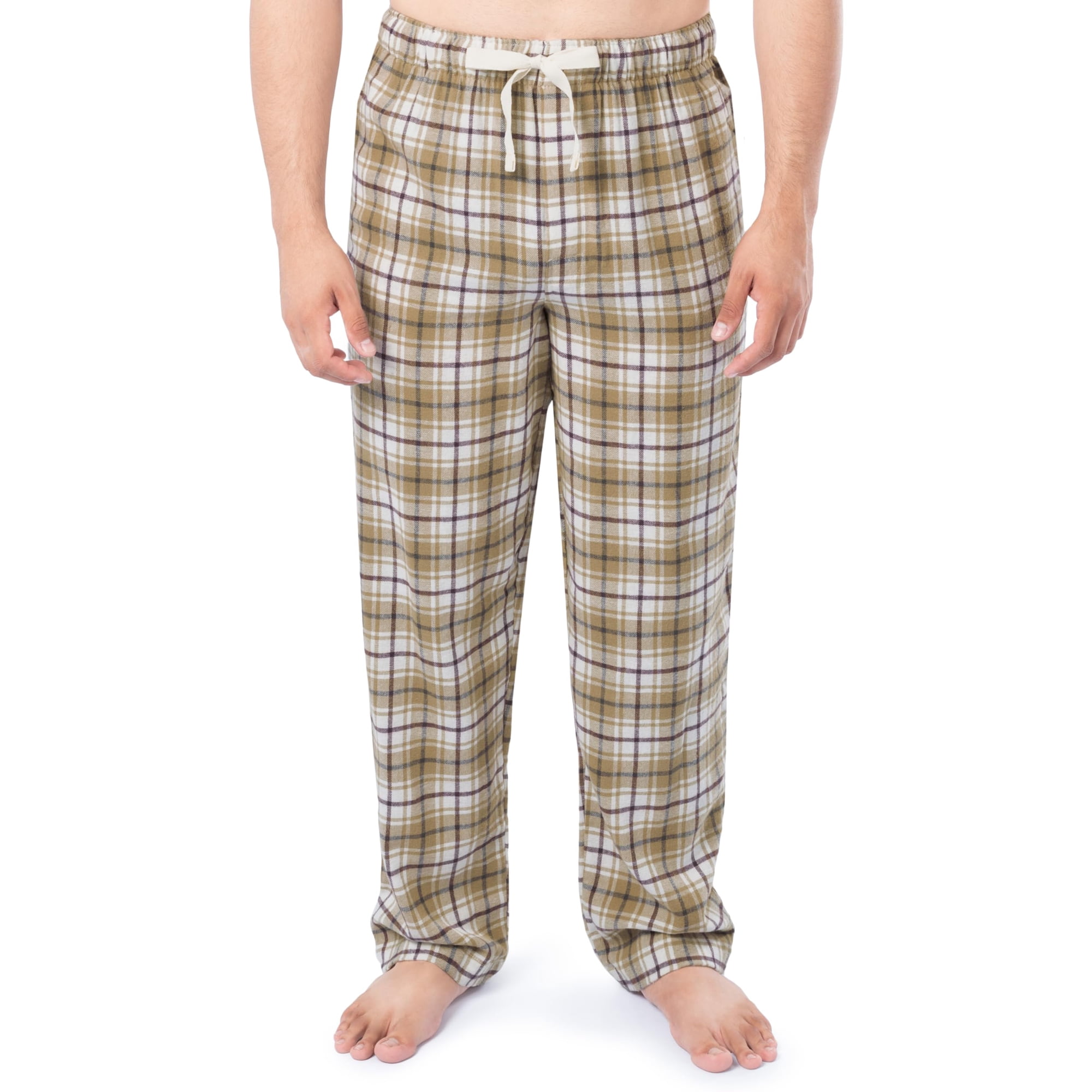 Pantalón De Pijama Izod De Franela Tejida Para Hombre, Color Crudo, A Cuadros, Xxl