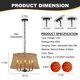 thumbnail image 3 of Candelabro YOMECOO de 50 cm estilo Boho de ratán con 5 luces, negro, 3 of 9