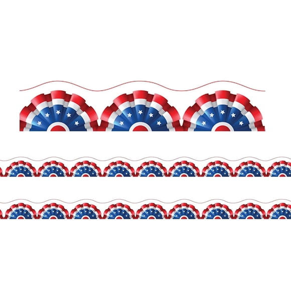 Borde magnético festoneado Charles Leonard Patriotic de 1,5 x 14 m