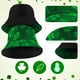 thumbnail image 3 of Sombrero de pescador con estampado de trébol teñido anudado, reversible de doble cara para el Día de San Patricio, plegable, con fondo verde, para playa, accesorios para el Día de San Patricio para mu, 3 of 7