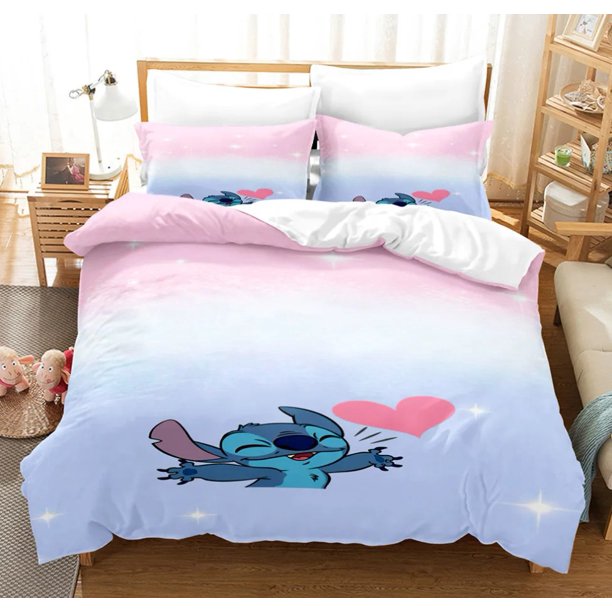 Boy Girl Stitch Duvet Cover Gift Duvet Cover Pillow Cover Cute Bedding Set Queen Double Bed Home Room Bedroom Decoration Bed Sheets