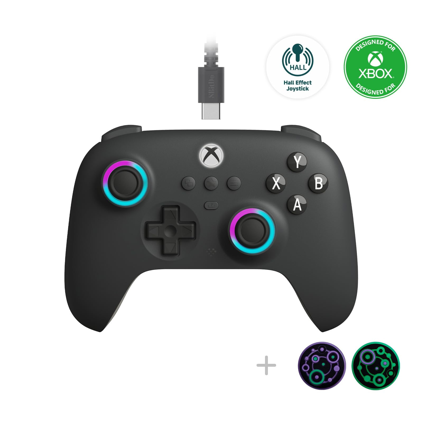 Mando Con Cable 8bitdo Ultimate C Hall Effect Para Xbox