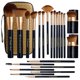 thumbnail image 1 of Brochas de Maquillaje BS-MALL 22 Piezas Negro y Dorado con Bolsa, 1 of 9