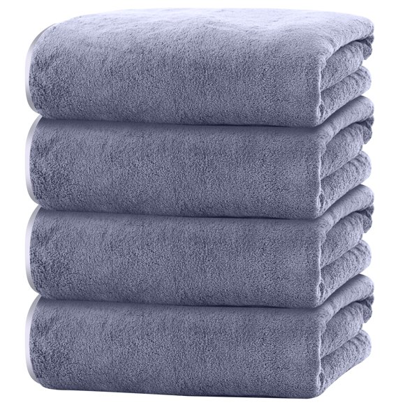 Juego de 4 Toallas de Baño Cosy Family 69x137 cm Livianas y Suaves