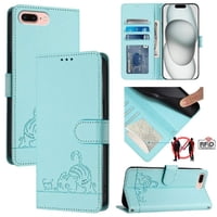 Funda Tipo Cartera Foxdock Para Iphone 6S Plus Con Soporte, Ranuras, Rfid, Diseño De Gato