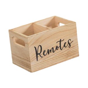 Bothyi - Soporte Para Control Remoto, Organizador De Madera Para Mesita De Noche O Escritorio.