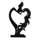 thumbnail image 3 of Figura De Pareja Besándose Estilo Nórdico Para Gabinete De Entrada Decoración Del Hogar De Boda Negro, 3 of 5