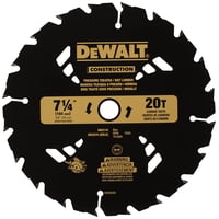 Hoja De Sierra Circular Dewalt Dw3174 De 20 Dientes Para Madera Tratada