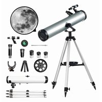 Genérica - Telescopio Astronómico Profesional Reflect Hd 700 Mm X 76Mm Plata Regalos De Cumpleaños / Vacaciones / Navidad.