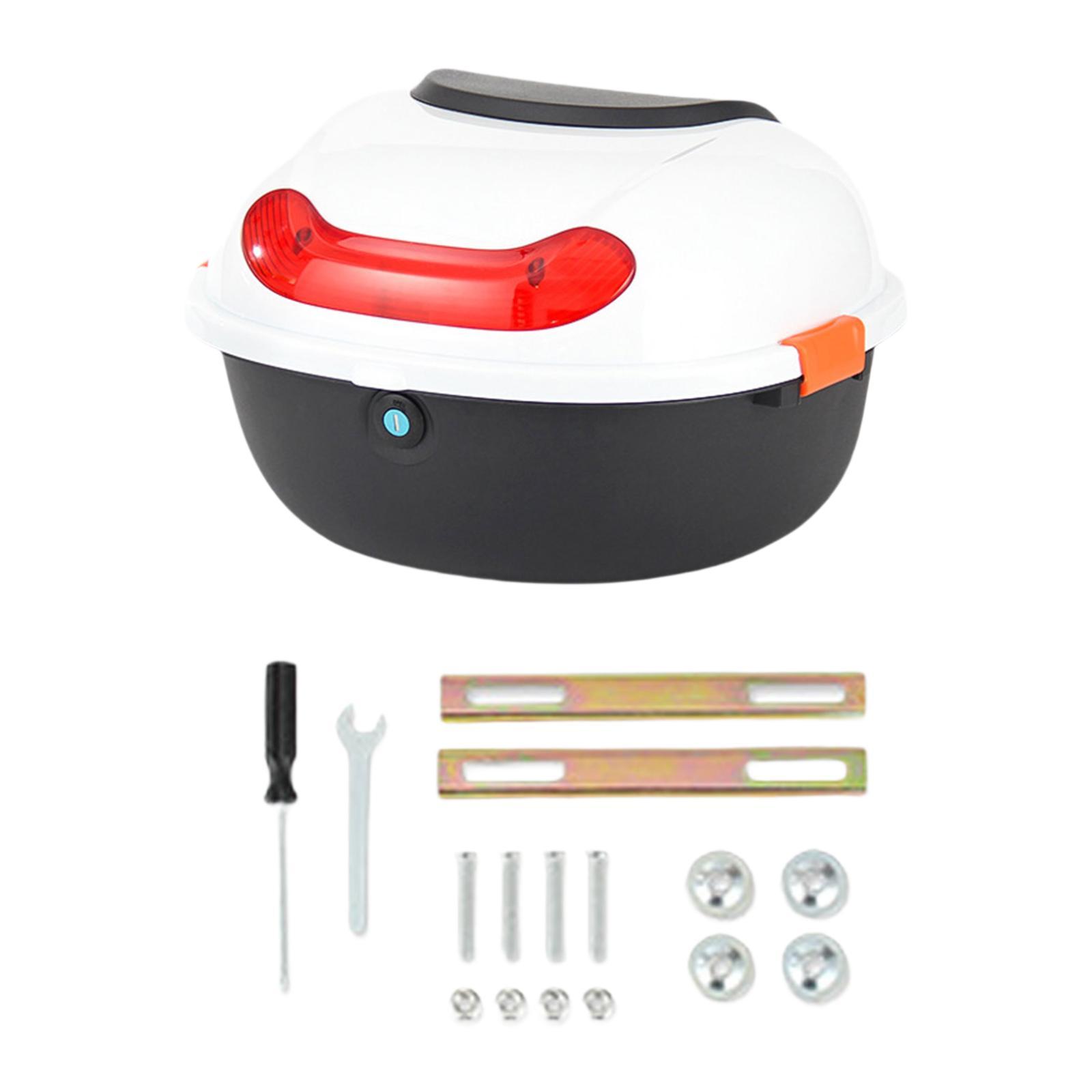 Ioensy - Maletero Trasero Para Motocicleta, Fácil Instalación, Maletero Para Equipaje Trasero, Color Blanco