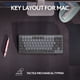 thumbnail image 2 of Teclado Logitech MX Mechanical Mini para Mac inalámbrico gris, 2 of 9