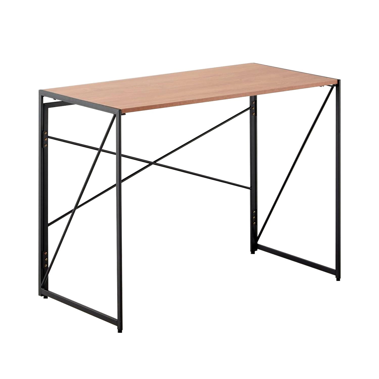 Global Latin Group - Escritorio Minimalista 100x50cm De Metal Diseño Elegante Marron