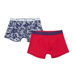 Bóxer Hombre Bipack Print Mix Azul/Rojo Corona