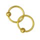 thumbnail image 3 of 1 Pares De Anillo De Aro De Cuentas Cautivas De Labio Tragus De Nariz De Acero Inoxidable Dorado, 3 of 3