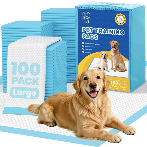 Puppy Pads VJJ, 100 unidades, 76 x 66 cm, para perros XL, muy buena relación calidad-precio