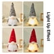 thumbnail image 3 of Gnomo de Navidad iluminado, sombrero de lentejuelas hechas a mano, regalo de vacaciones de peluche de peluche, decoraciones de Navidad de mesa de invierno operadas por batería, 3 piezas (roj, 3 of 3