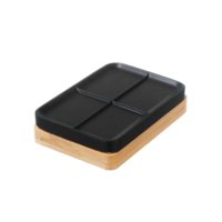 Oem - Jabonera Porta Jabon Bamboo Metal Diseño Elegante