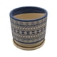 thumbnail image 1 of Macetero Maceta De Ceramica Azul Con Patrones Beige M, 1 of 6
