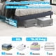 thumbnail image 2 of Almacenamiento para debajo de la cama con ruedas, paquete de 2 cubos de almacenamiento enrollables X, 2 of 9