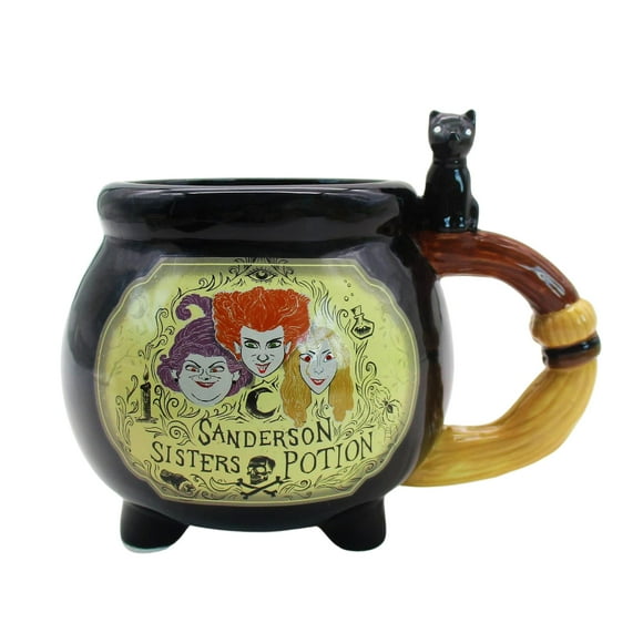 Taza plateada con etiqueta para pociones Buffalo Hocus Pocus Sisters, 600 ml