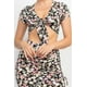thumbnail image 3 of Conjunto de Top Floral con Nudo Frontal y Falda Larga Fruncida, Negro S, 3 of 5