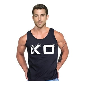 Persodesign - Polera Knock Out Ko Boxeo Pesas Crossfit Tank Gym Swag Talla 2Xl Negro Hombre