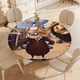 thumbnail image 4 of El pequeño rey león 2-theme Fitted Round Tablecloths Elastic Edged Table Covers Waterproof Table Cloth for Kitchen Holiday Party Tables Decor 120cm, 4 of 6