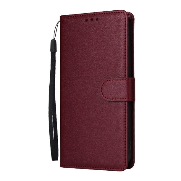 Funda Cartera para Samsung Galaxy S21 con Tarjetero, Soporte y Cordón - Protección Rojo