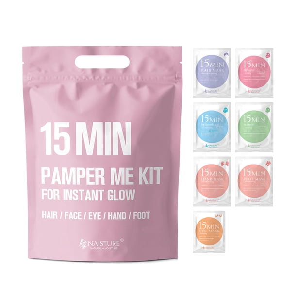 Kit de spa Naisture, kit PAMPER ME de 15 minutos para mujer con cuidado de la piel coreano