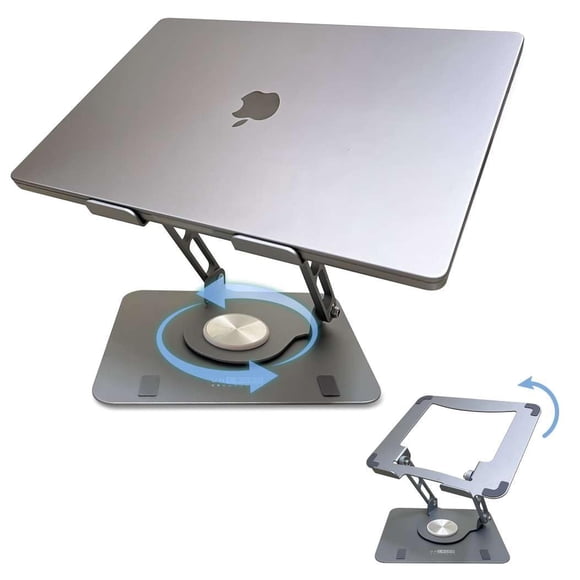 Soporte para portátil, ergonómico, giratorio, gris espacial