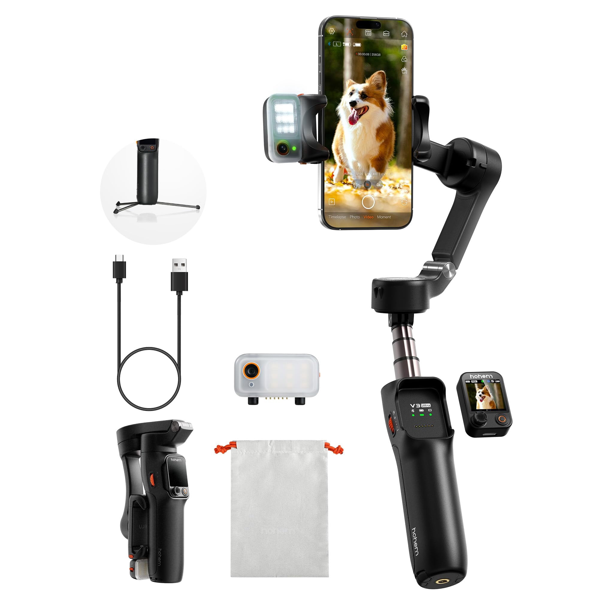 Control Remoto De Rastreo Inteligente Phone Gimbal Hohem Isteady V3 Ultra