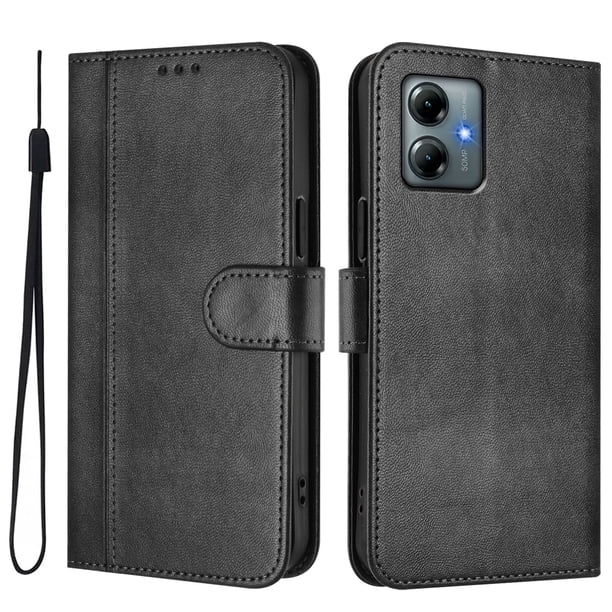 Funda Cartera para Motorola Moto G Play 2025 Protección 360° con Ranuras para Tarjetas y Soporte Negro