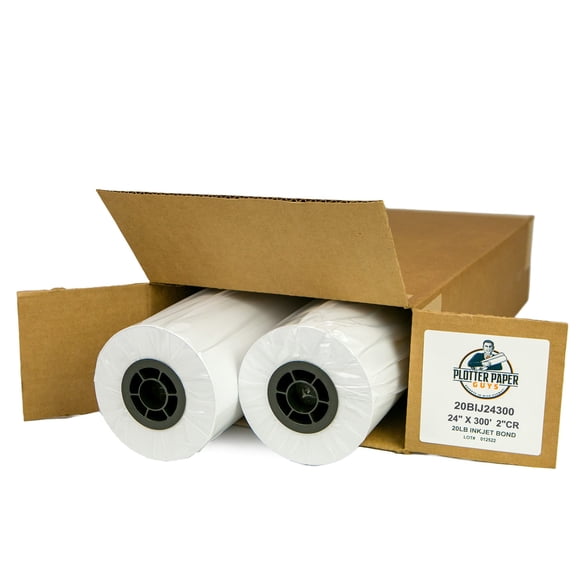 Plotter Paper Guys Papel Bond para Impresora de Inyección de Tinta 20 lb 61 cm x 91 m (2 rollos)