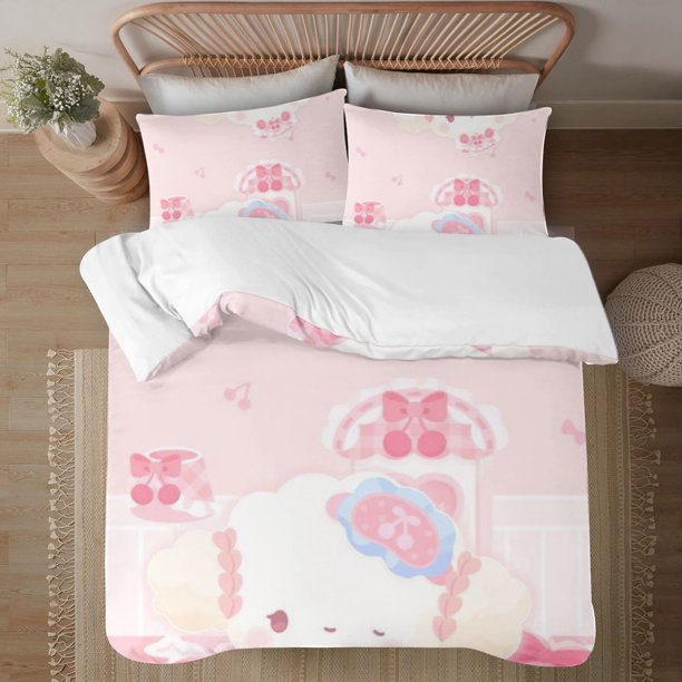 Cogimyun 3-Piece Bedding Set For Kids Boys Girls Adult Cartoon Warm Cute Fashion Holiday Present Gift Bed Sheets