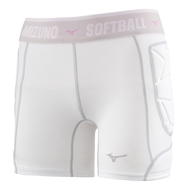 Pantalones cortos deslizantes para softbol Mizuno Runbird Shield acolchados para mujer