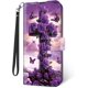thumbnail image 1 of Funda cartera Moto G Stylus 5G 2025 bloqueo RFID correa muñeca rosa púrpura cruz, 1 of 7