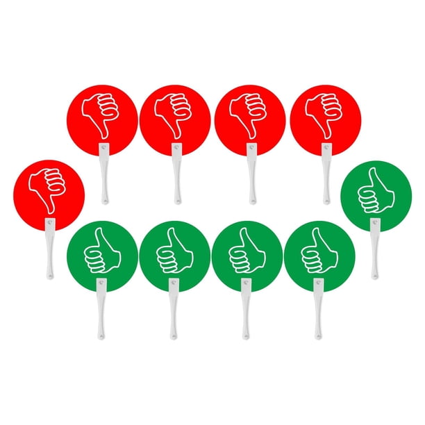 10x Paletas de Votación Verdadero/falso, Señales de Interacción, Accesorios Portátiles, Paletas de Sí/no, Paletas de Pulgar Hacia Arriba/abajo para Ev