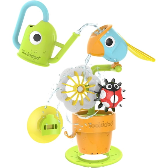 Juguete Baño Yookidoo Pour N Spin Pájaro Flor Giratoria 18m