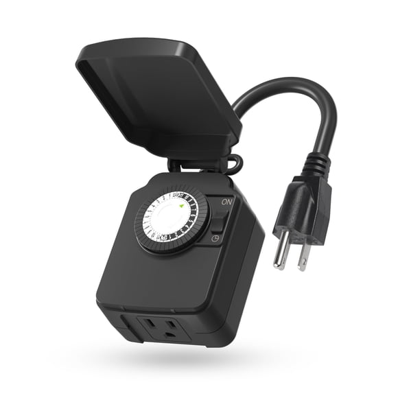 Temporizador de luz exterior BN-LINK, mecánico, resistente al agua, 24 horas