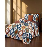 Genérico - Cubrecama Con Diseños King 250 X 270 Cm + 2 Almohadas P10