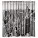thumbnail image 1 of Cortina de ducha de Nueva York en blanco y negro con ganchos, tamaño 66 x 72 pulgadas, 1 of 3